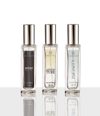 Kit Perfumed Essenciart Masculino Adventure 30ml + Speed Black 30ml + Infinity 30ml
