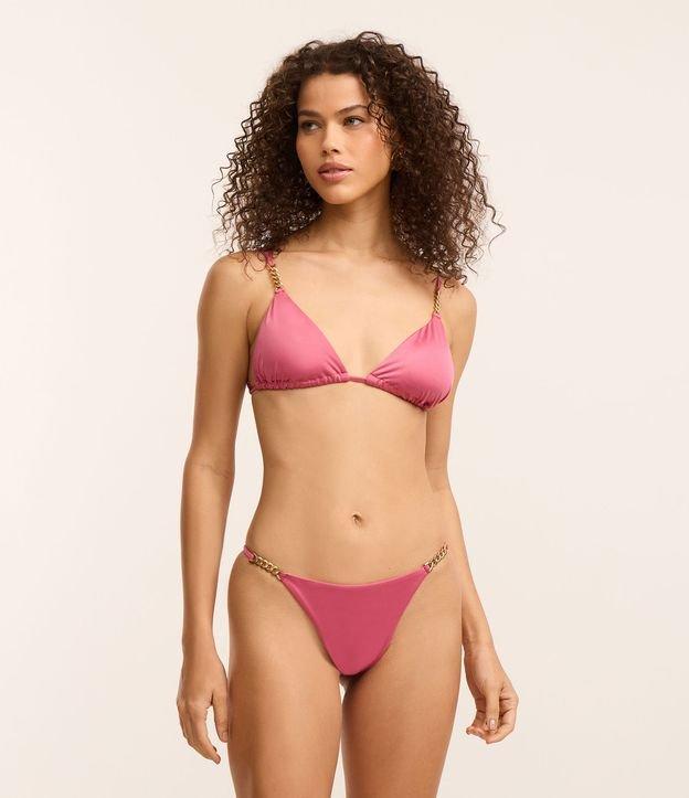 Biquini Calcinha String em Microfibra Efeito Empina Bumbum com Aviamento de Correntes - 2