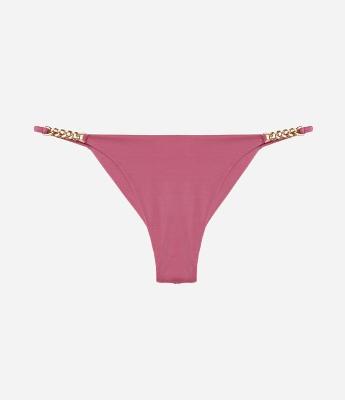 Biquini Calcinha String em Microfibra Efeito Empina Bumbum com Aviamento de Correntes