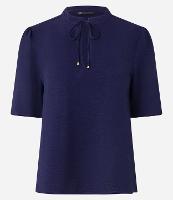 Blusa Texturizada em Crepe com Amarração - 1