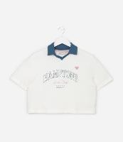 Camiseta Curta Infantil com Gola Polo Contrastante - Tam 5 a 14 Anos - 1