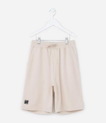 Bermuda Infantil em Moletom com Bolsos - Tam 5 a 14 Anos