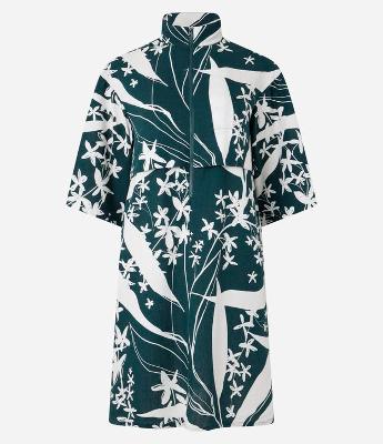 Vestido Curto em Viscolinho com Estampa Floral