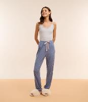 Calça de Pijama em Fio Reciclado com Estampa Corações - 1