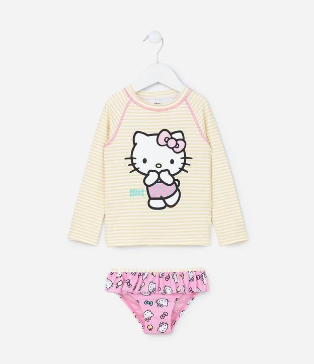 Conjunto Infantil com Proteção UV e Estampa Hello Kitty - Tam 1 a 4 Anos - 1