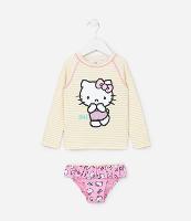 Conjunto Infantil com Proteção UV e Estampa Hello Kitty - Tam 1 a 4 Anos - 1