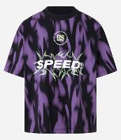 Camiseta Oversized em Algodão com Estampa Tribal "Speed" - 1
