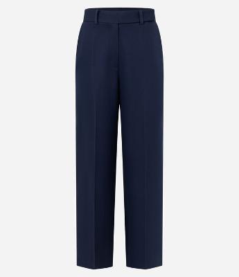 Calça Pantalona Alfaiatada com Passantes e Frisos