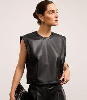 Blusa em PU com Abertura de Gota - 1