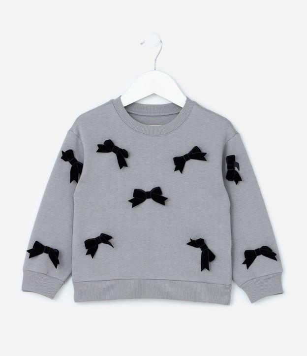 Casaco Infantil com Lacinhos de Veludo Aplicados - Tam 1 a 6 Anos - 1