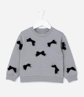 Casaco Infantil com Lacinhos de Veludo Aplicados - Tam 1 a 6 Anos - 1