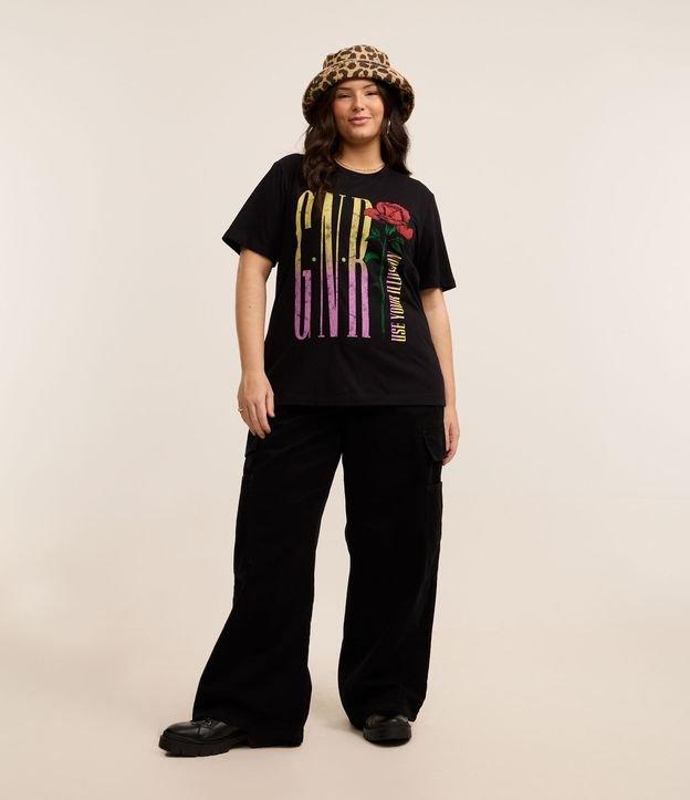 Calça Wide Leg em Jeans Marmorizado Curve & Plus Size - 2