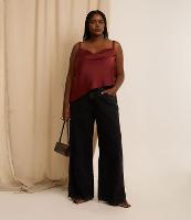 Calça Wide Leg em Jeans Marmorizado Curve & Plus Size - 4