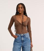 Body em Microfibra com Busto Torcido - 1