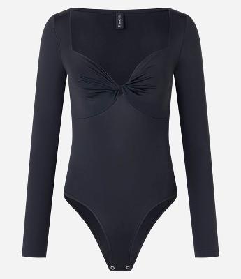 Body em Microfibra com Busto Torcido