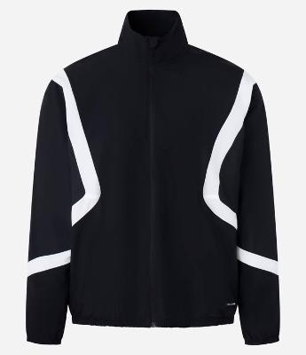 Jaqueta Gola Alta com Recortes Contrastantes