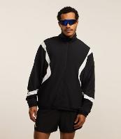 Jaqueta Gola Alta com Recortes Contrastantes - 2