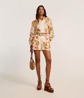 Short Curto em Cambraia com Cinto e Fivela de Miçangas - 3