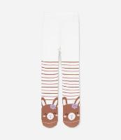 Meia Calça Infantil com Estampa Bichinho e Listras - Tam 0 a 12 meses - 1