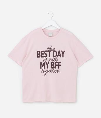 Camiseta Infantil com Lettering My Bff - Tam 5 a 14 Anos