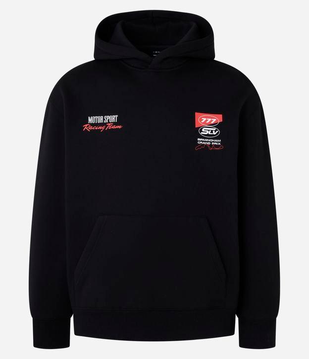 Casaco Relaxed em Fleece com Estampa de Automobilismo - 1