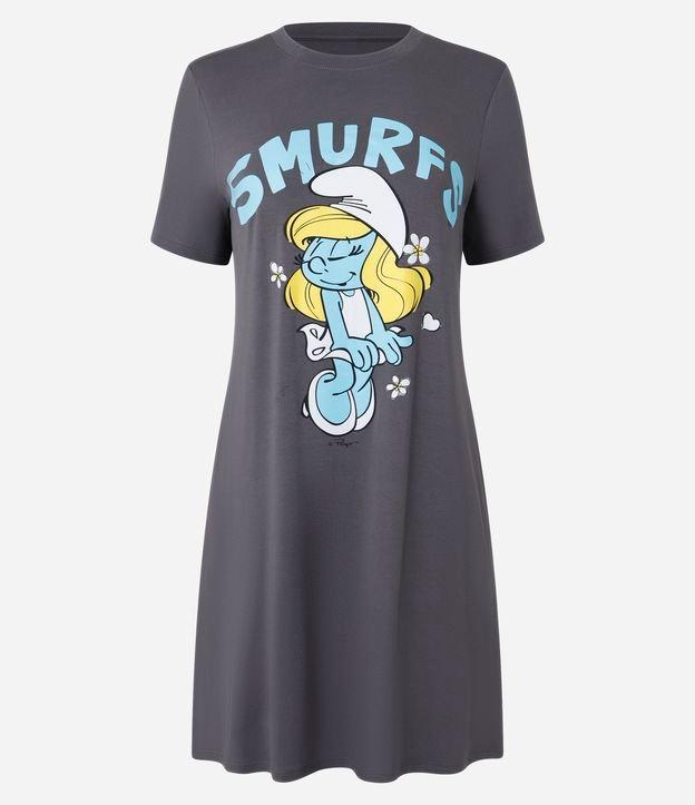 Camisola Curta em Viscose com Estampa Smurfette - 1