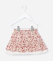 Saia Infantil com Babadinho e Estampa Floral - Tam 1 a 6 Anos - 1