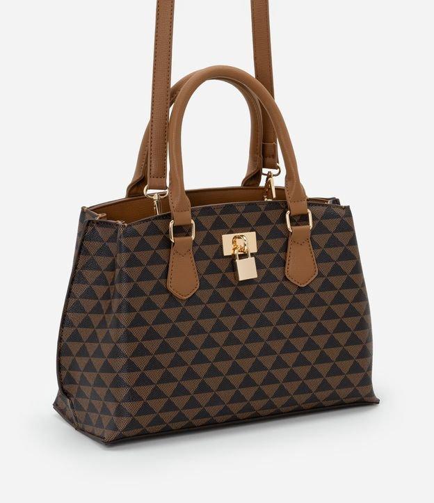 Bolsa Satchel Grande com Detalhe de Cadeado - 1
