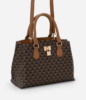 Bolsa Satchel Grande com Detalhe de Cadeado - 1