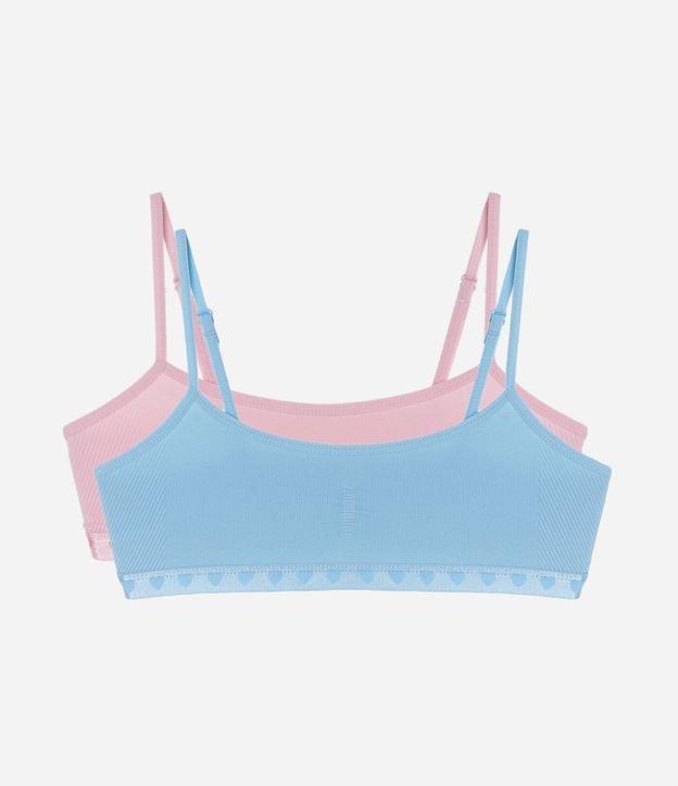 Kit 02 Sutiãs Infantis Texturizados Sem Bojo Sem Aro - Tam 10 a 14 Anos - 1