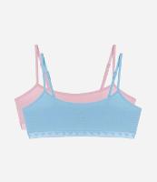 Kit 02 Sutiãs Infantis Texturizados Sem Bojo Sem Aro - Tam 10 a 14 Anos - 1