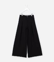 Calça Wide Leg Infantil em Alfaiataria com Pregas - Tam 5 a 14 Anos - 1