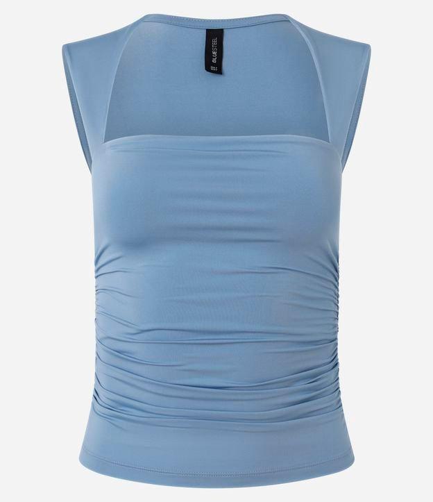 Blusa em Microfibra com Franzido Lateral - 1