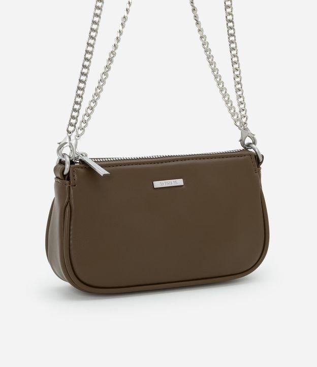 Bolsa Baguete Pequena com Alça de Corrente Removível - 1