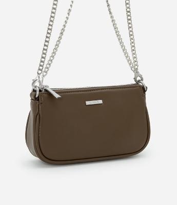 Bolsa Baguete Pequena com Alça de Corrente Removível