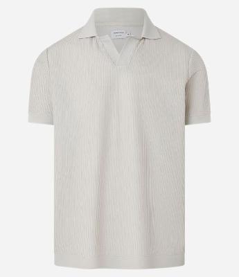 Camisa Polo Regular em Algodão com Textura