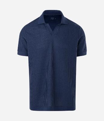 Camisa Polo Regular em Algodão com Textura