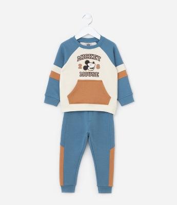 Conjunto Infantil com Recortes e Estampa Mickey - Tam 1 a 6 Anos