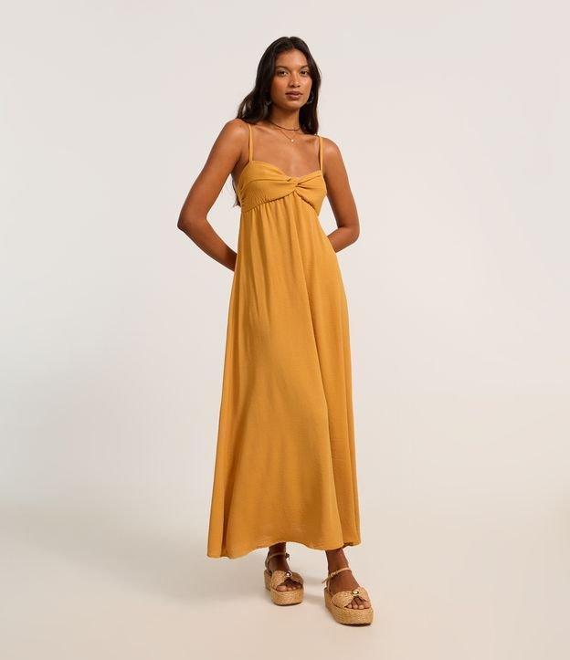 Vestido Longo em Crepe Airflow e Busto Torcido - 2