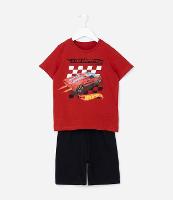 Conjunto Infantil com Estampa Hot Wheels - Tam 2 a 8 Anos - 1