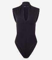 Body em Microfibra com Gola Alta e Decote V - 1