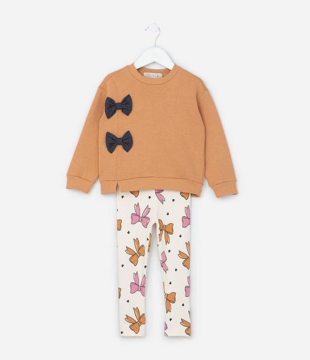 Conjunto Infantil com Lacinhos Aplicados - Tam 1 a 6 Anos - 1