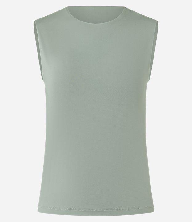 Blusa em Microfibra sem Manga com Ombreira - 1