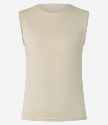 Blusa em Microfibra sem Manga com Ombreira