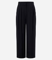 Calça Pantalona Alfaiataria Cintura Alta em Viscose com Pregas - 1