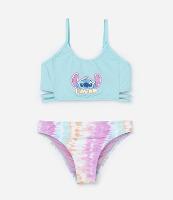 Biquíni Infantil com Proteção UV e Estampa Degradê e Stitch - Tam 5 a 14 Anos - 1