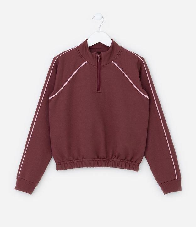 Casaco Infantil com Gola Alta e Zíper - Tam 5 a 14 Anos - 1