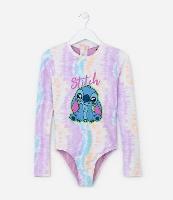Maiô Infantil com Proteção UV e Estampa Stitch - Tam 5 a 14 Anos - 1