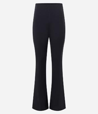 Calça Flare em Ponto Roma com Cós Alto