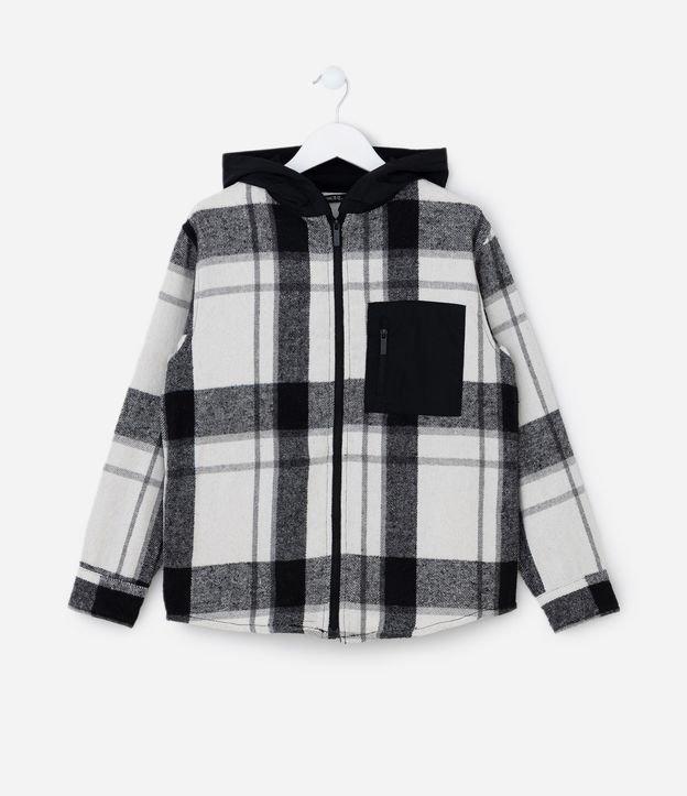 Camisa Infantil em Flanela com Estampa Xadrez - Tam 5 a 14 Anos - 1